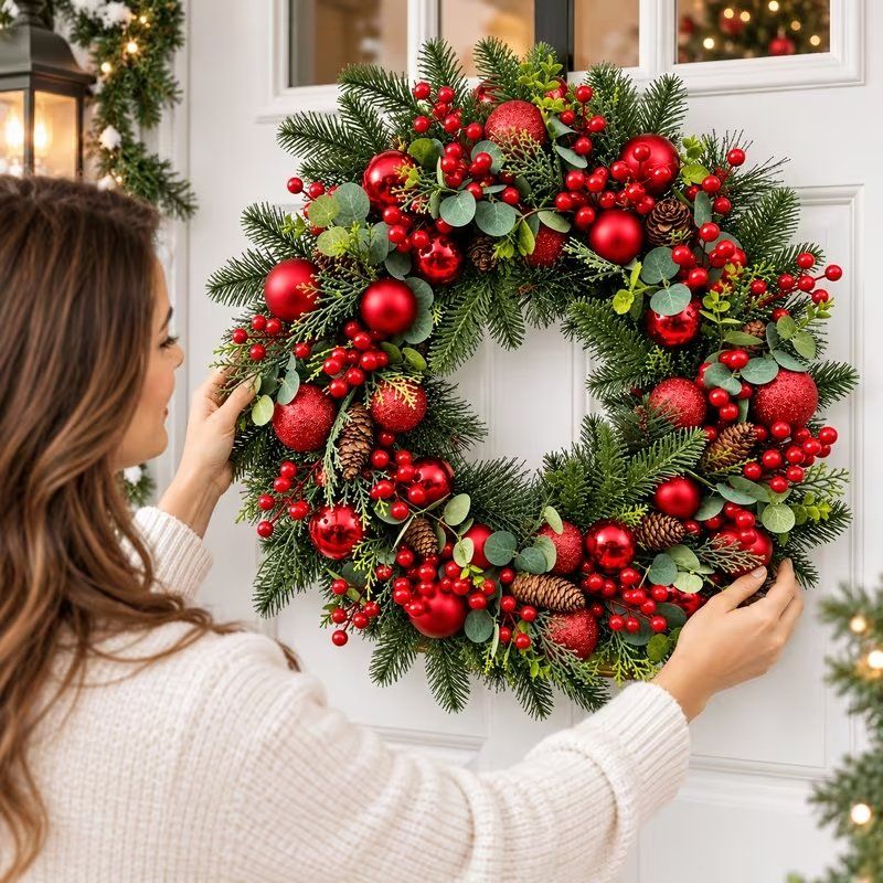 Tutte le decorazioni: Weihnachtskranz gross 55 cm – Nuovo e nell'imballaggio originale da Bern venduto da Miraitrading 1