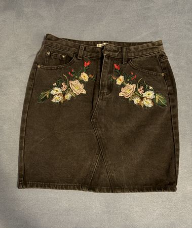 Cherry Koko Jeansrock Damen Grau