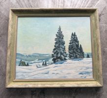 Winterlandschaft, signiert H. Rohner, 1951, mit Rahmen