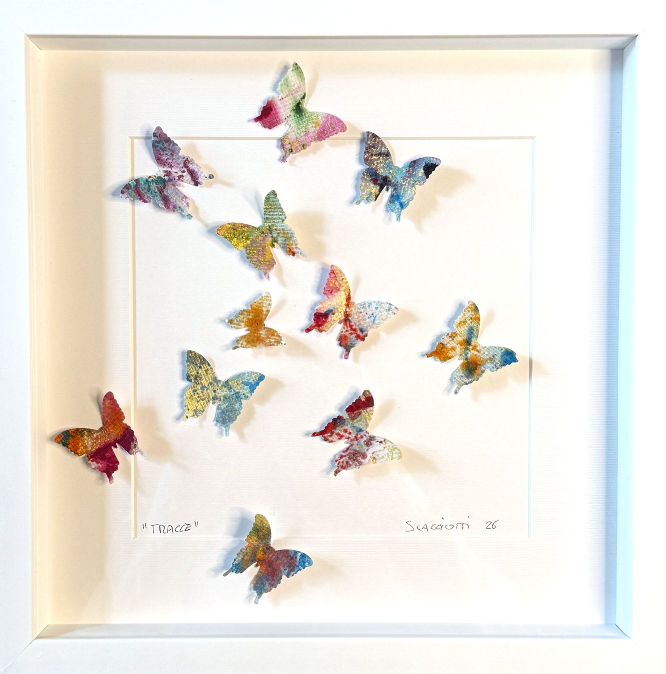 Dipinti: Andrea Scacciotti 3D-Schmetterlings-Wandkunst – Usato da Ponte Tresa venduto da 11GalleriaAlterEgo11