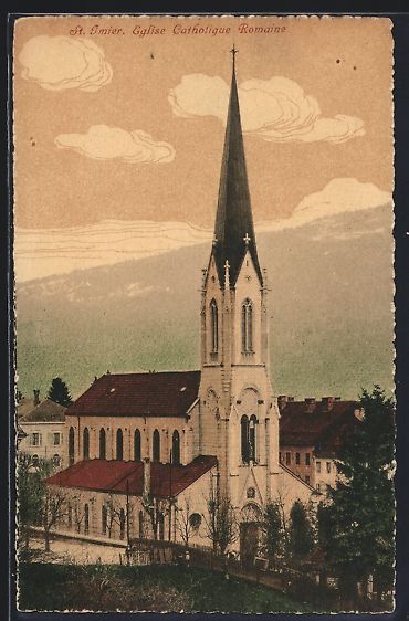 Cartoline postali: AK St. Imier, Eglise Catholique Romaine – Usato da Berlin venduto da bartko-reher