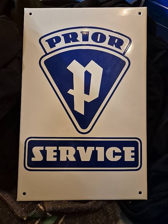 Schilder: Prior Service originales Emailschild – Gebraucht aus Langnau am Albis von Sadisanto
