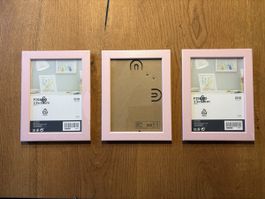 3 IKEA Fiskbo Bilderrahmen rosa 13x18 cm, neu
