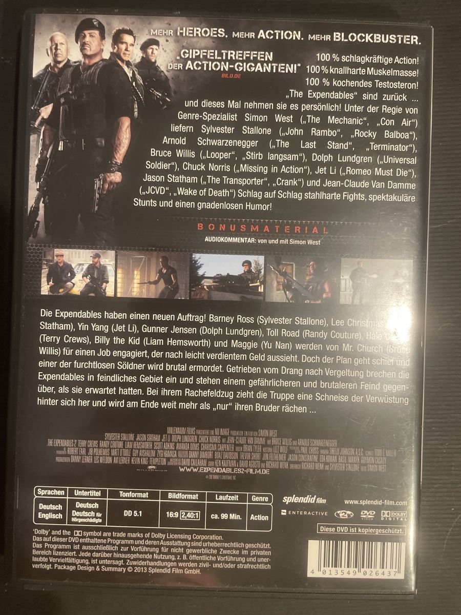 Tutti i DVDs: Expendables 2, Chuck Norris darf nicht mitspielen – Usato da Winterthur venduto da machmaschine 2