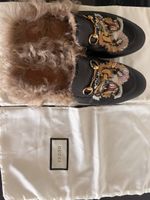 Gucci Princetown Tiger Slippers, Size 38,,5