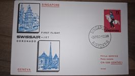 Swissair Singapore - Geneva 02.04.1969