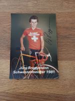 Autogrammkarte Jürg Bruggmann Schweizermeister 1981 signiert