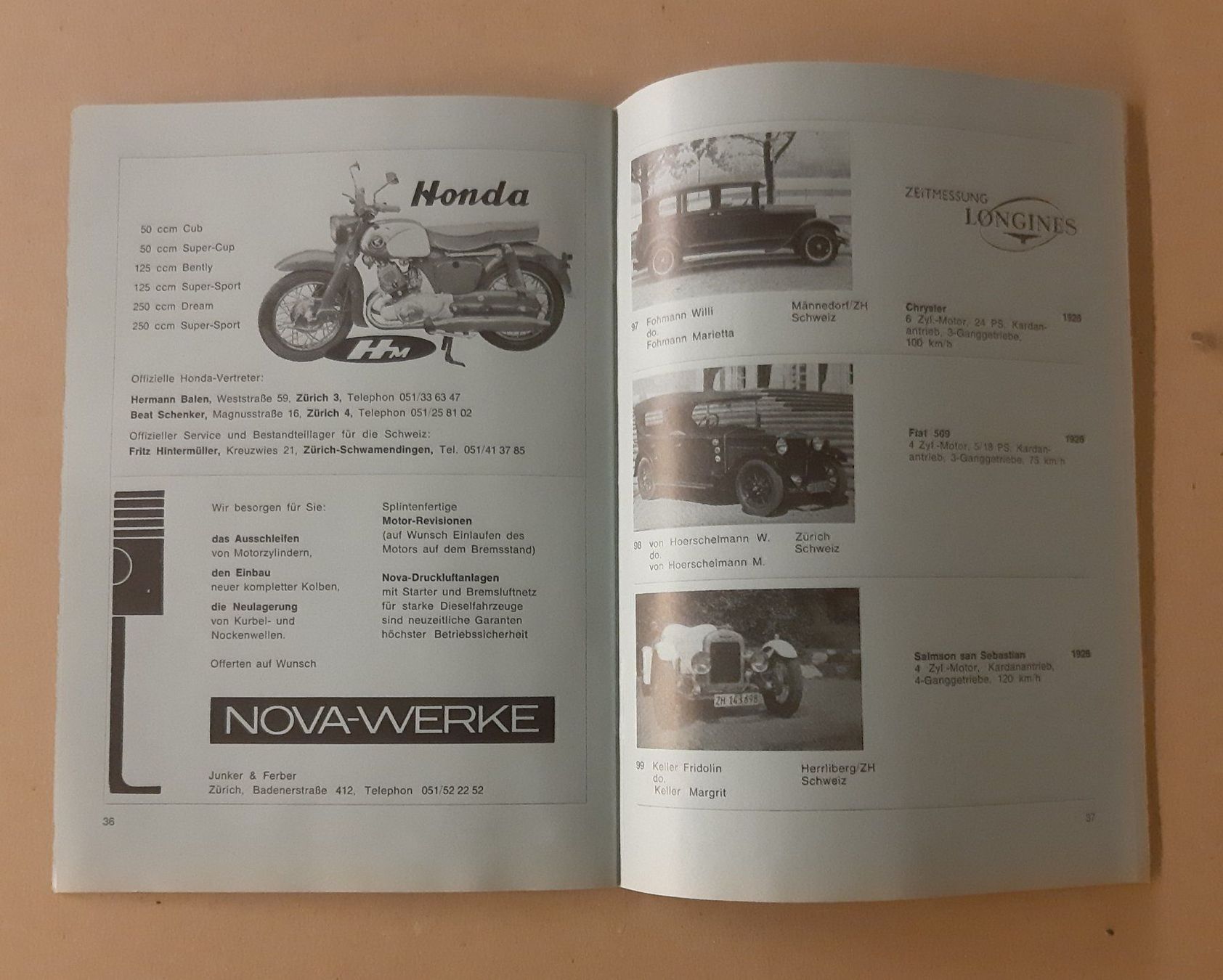 Alfa Romeo Documenti: Programmheft 1961 Motor Veteranen Rallye Wädenswil – Usato da Schenkon venduto da Elbarto007 2