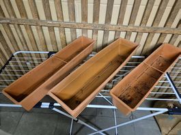 3x Balkon Blumenkasten