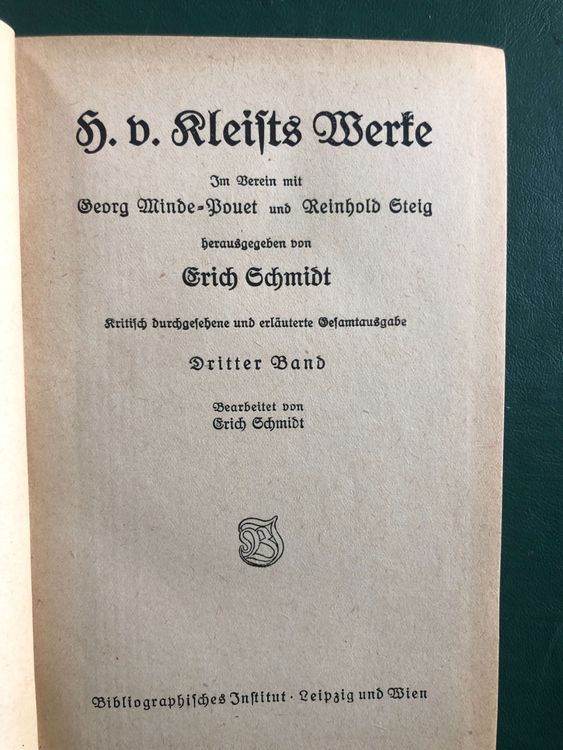 Livres: Heinrich v. Kleists Werke in drei antiquarischen Bänden – D'occasion à Kreuzlingen par HeroRica 7