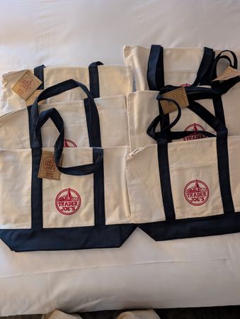 6x Original Trader Joe's Canvas Tote Bag Tasche – Neu / USA