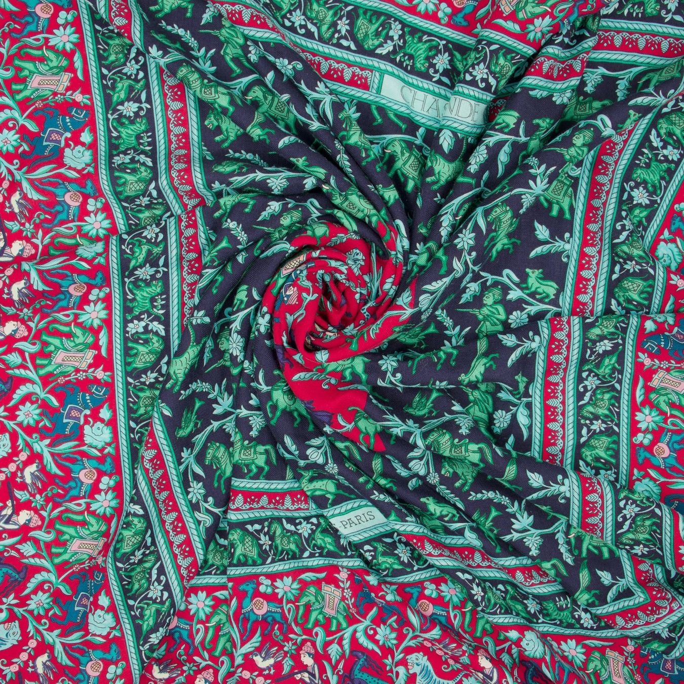 Hermès Foulards, Tücher & Schals: Hermès 140 “Chasse en Inde” – Gebraucht aus Binningen von Designerlabels 5