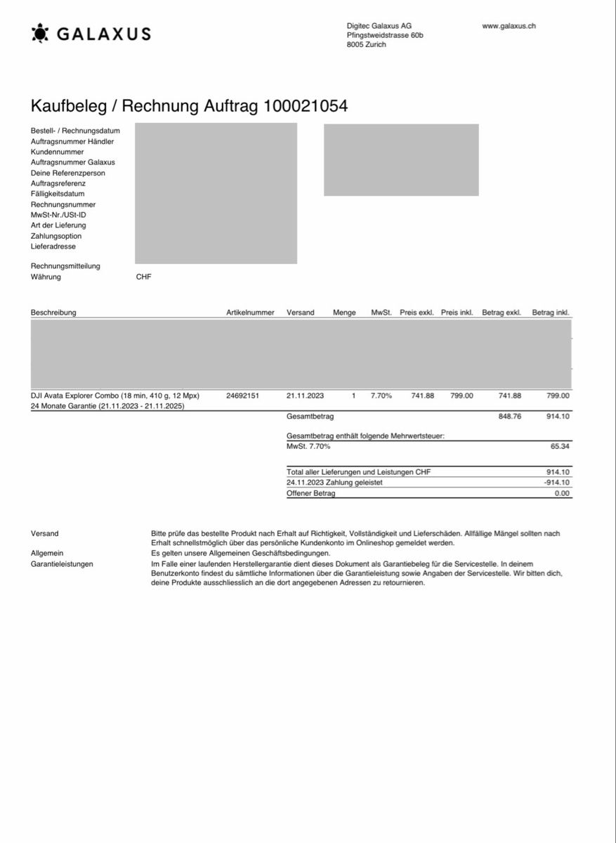 DJI Modellismo RC: DJI Avata Explorer Combo + Fly more Kit – Usato da Greifensee venduto da LocalRillen 6