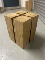 Beistelltisch/ Hocker Säule Eiche Holz Massiv rechteckig