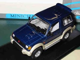 Mitsubishi Pajero SWB 1994 blau * Minichamps 1:43
