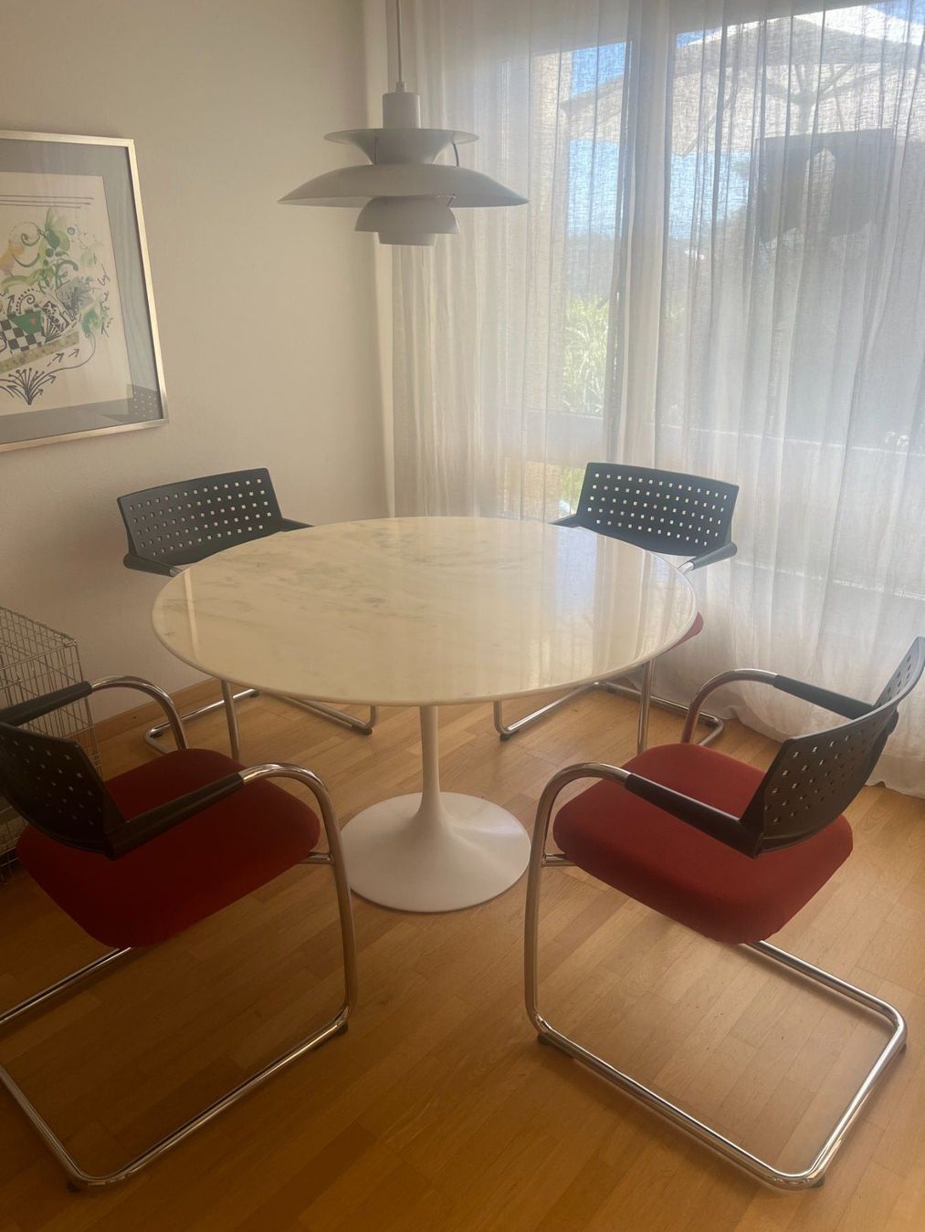 Vitra Stühle: 4 originale Vitra vis à vis Freischwinger Stühle – Gebraucht aus Zürich von delize 1