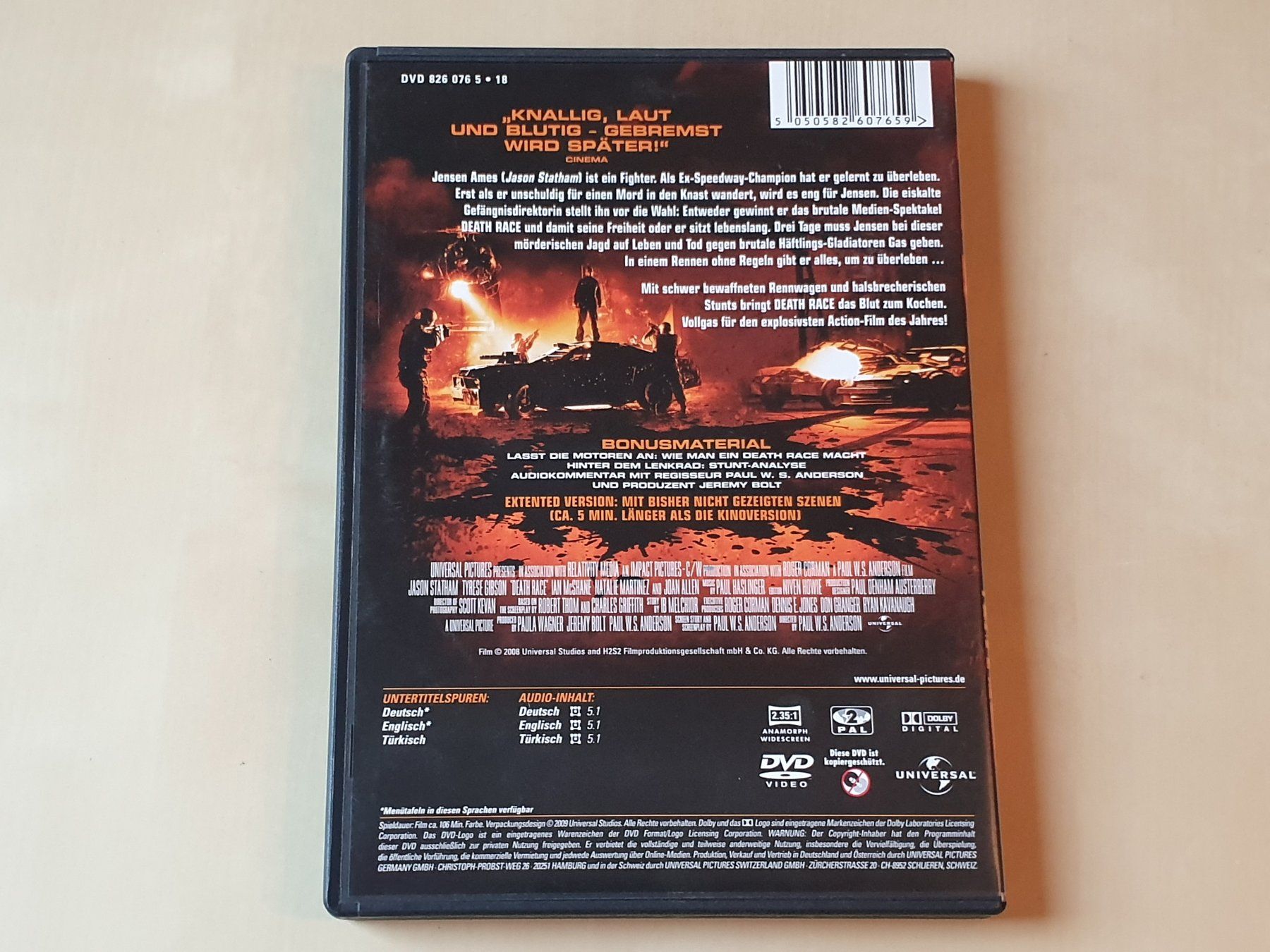 Tutti i DVDs: Death Race – Usato da Stansstad venduto da collectorsshop 1