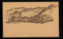 Thun, Panorama von der Strasse nach Gwat
