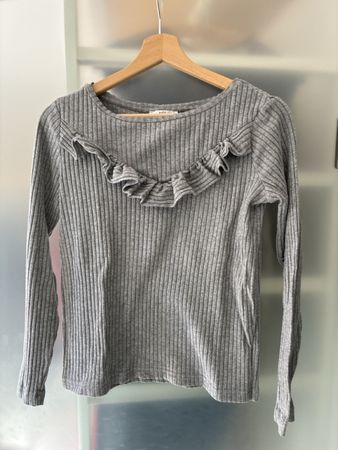Langarmshirt edc by Esprit gerippt grau Grösse S