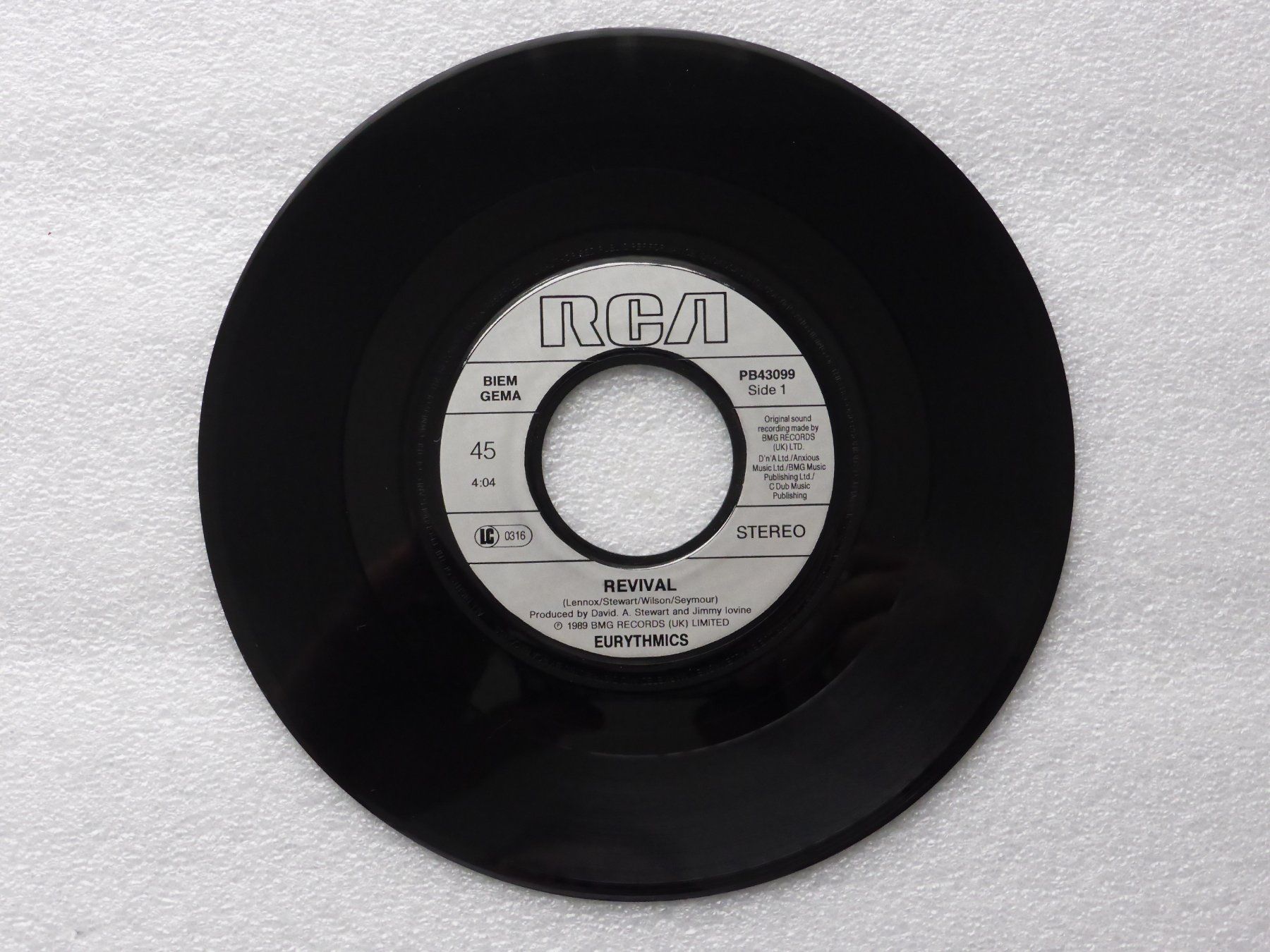 Schallplatten: Vinyl Single  EURYTHMICS – Gebraucht aus Küssnacht am Rigi von Mondkinder 1