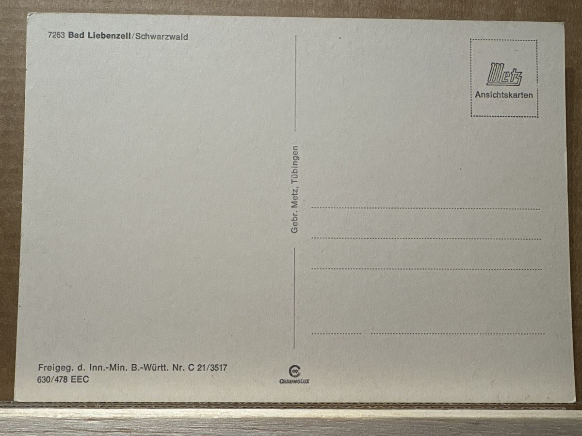 Cartoline postali: AK von Bad Liebenzell – Usato da Rümlang venduto da Kartenpost1 1