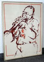 Lithographie New Orleans Jazzman, signiert und bez.
