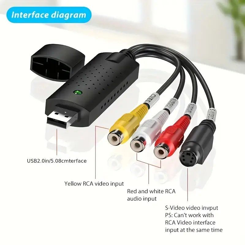 Video Audio Grabber VHS VCR USB Video Capture Card Zu DVD Ko (Neu und ...