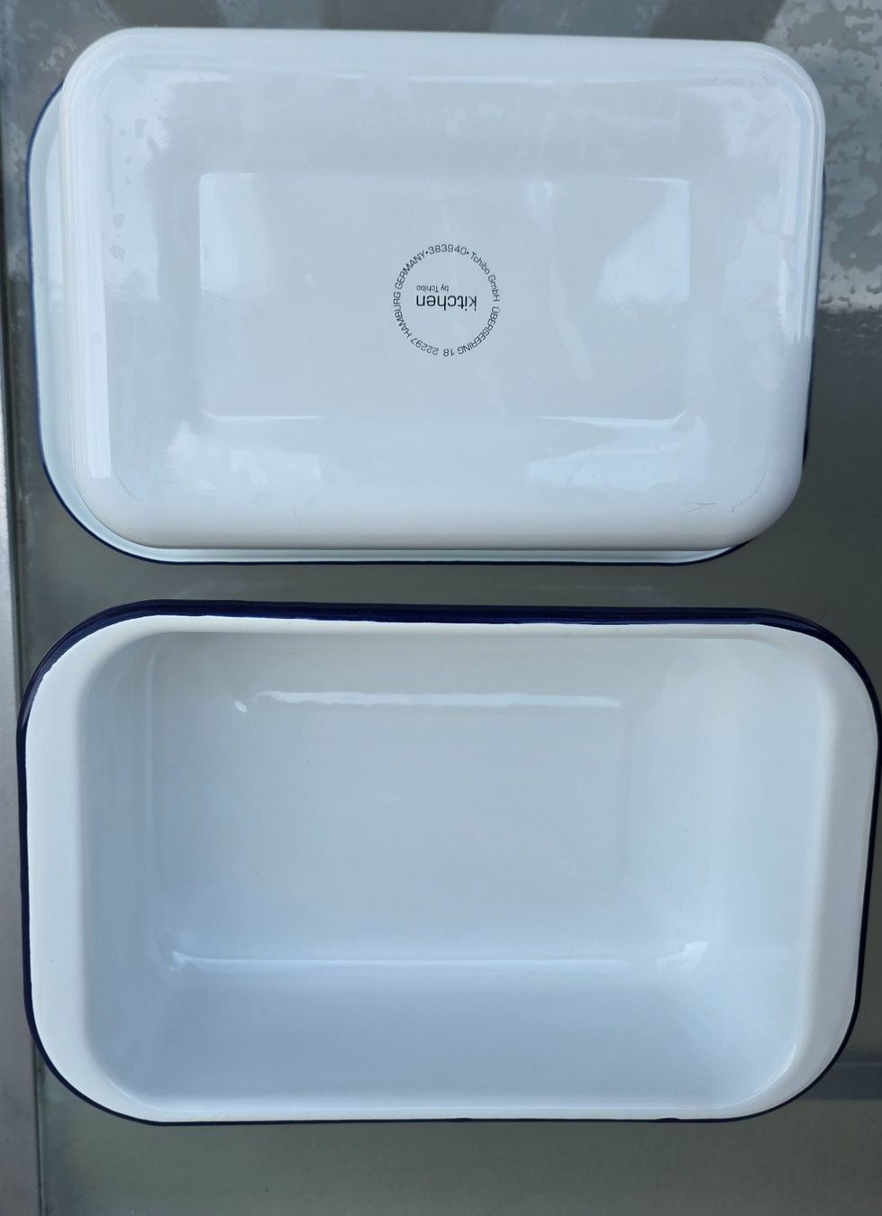 Tchibo Teglie da forno: Auflaufform Emaille weiss von Tchibo Kitchen, NEU – Nuovo (secondo la descrizione) da Zufikon venduto da brocki5621