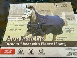 Horze Avalanche Pferdedecke 1200D gebraucht dunkelblau