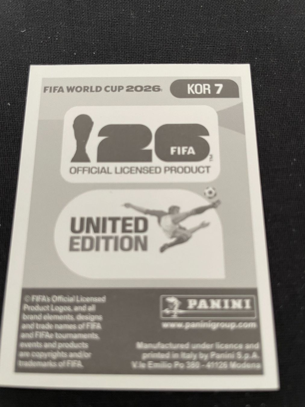 Panini Carte collezionabili: FIFA WM 2026 Sticker KOR 7 – Usato da Fahrwangen venduto da Venez 1