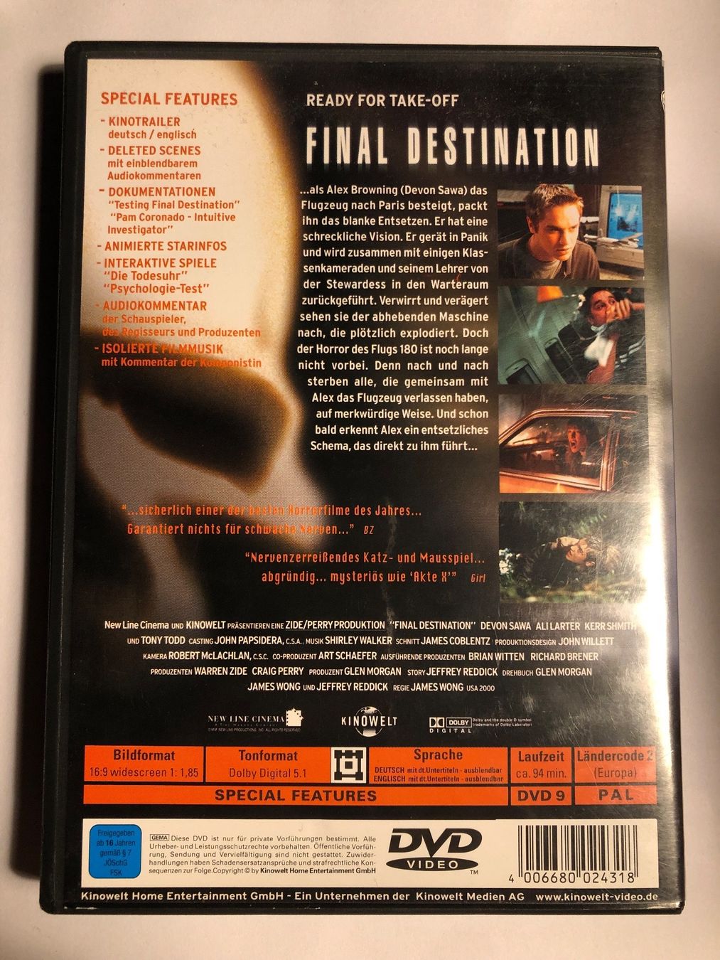 Tutti i DVDs: Final Destination DVD – Usato da Kestenholz venduto da Inna09 2