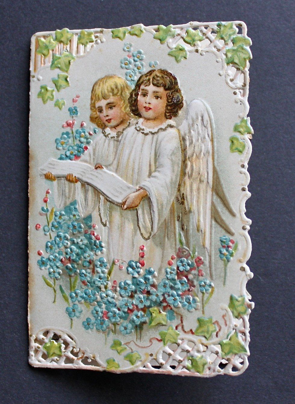 Incisioni: 4 ANDACHTSBILDER, SPITZENBILDER, 1870 UND UM 1900. – Usato da Grandcour venduto da Flowerstyle 8