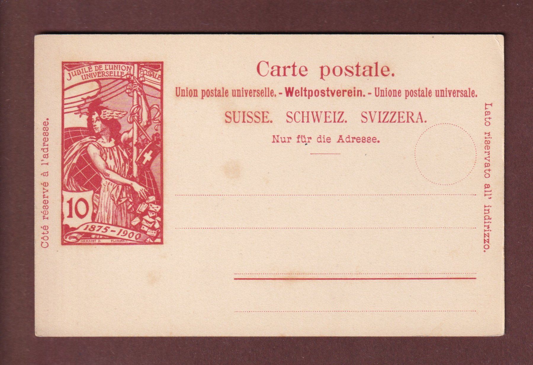 Cartes postales: Carte préaffranchie UPU rouge – D'occasion à Pully par nicecards-shop