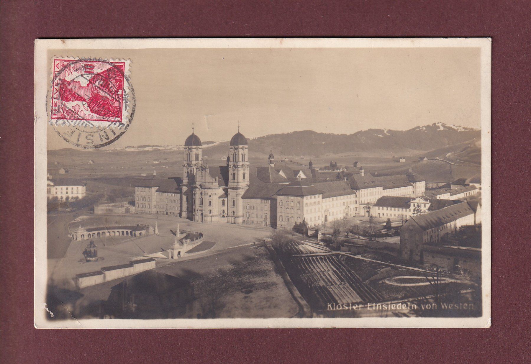 Cartoline postali: EINSIEDELN - Kloster - 1912 – Usato da Pully venduto da nicecards