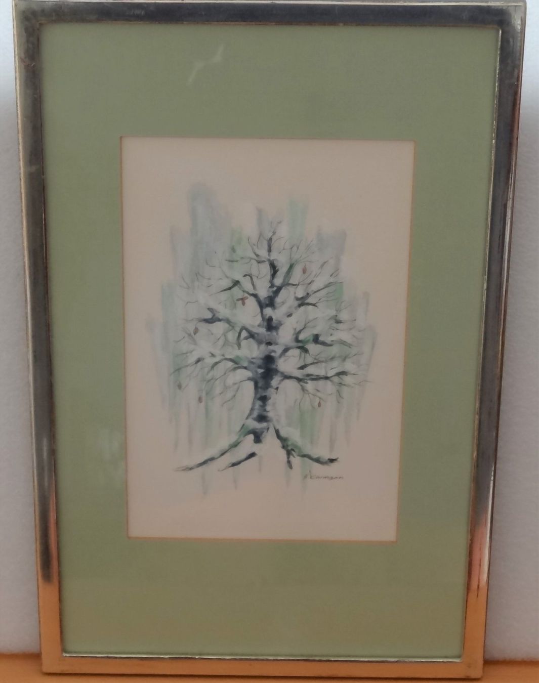 Dipinti: H. Ehrmann: 2 Aquarell-Bilder im Echtgoldrahmen – Usato da Allschwil venduto da FindeAuserlesenes 1