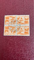 Briefmarken Helvetia 15 Rappen Viererblock gestempelt