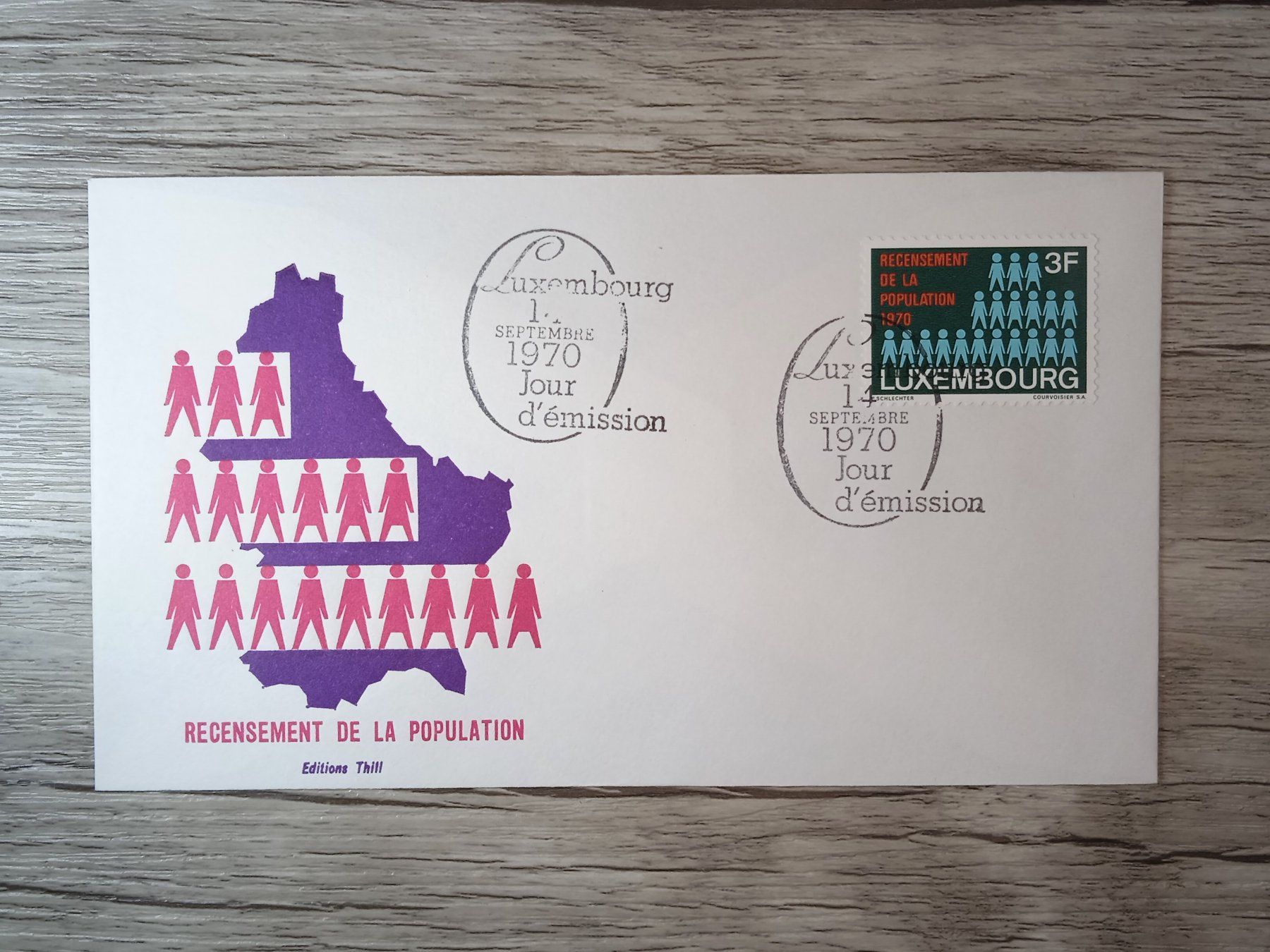 Tutti i francobolli: TR47 Enveloppe + Timbre Luxembourg 1970 – Usato da Cousset venduto da Patrick_Collections