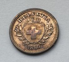 1890 1 Rappen -unz mit schöner Patina