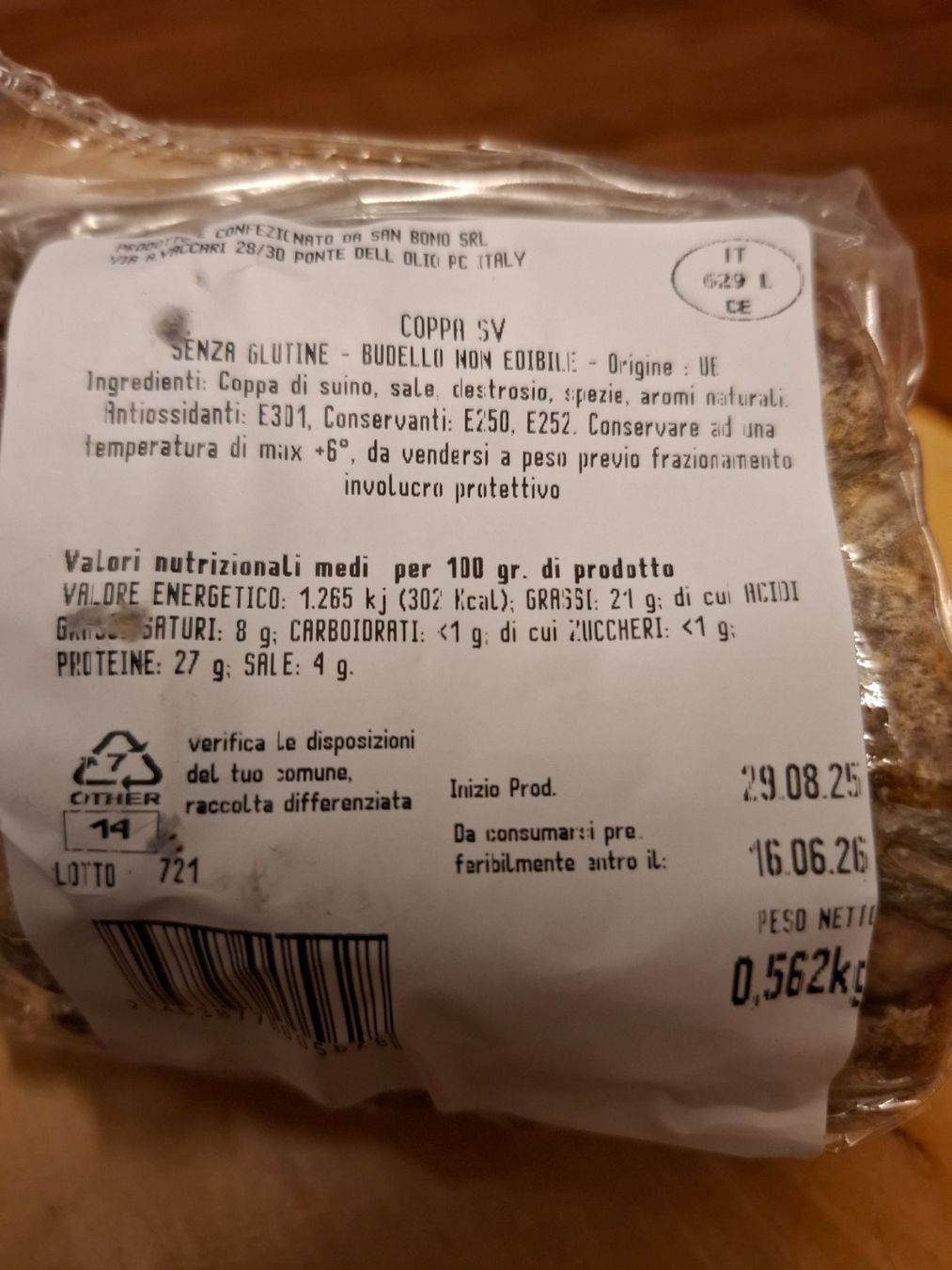 Cibi & Specialità: Coppa aus Italien – Nuovo e nell'imballaggio originale da Hunzenschwil venduto da Tramex1958 4
