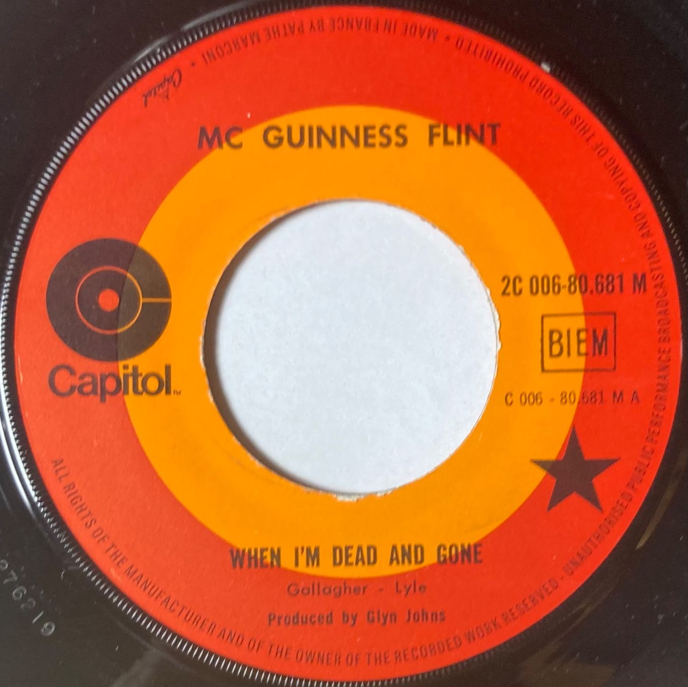 Dischi in vinile: MCGUINNESS FLINT - WHEN I'M DEAD AND GONE – Usato da Poliez-Pittet venduto da Newtown-Records 2