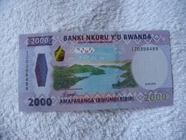 Banknote Ruanda 2000 Francs 2024, P-44, Neu Zustand