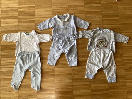 3 Baby Boy Clothes Set Long Sleeve Size 50 - 56