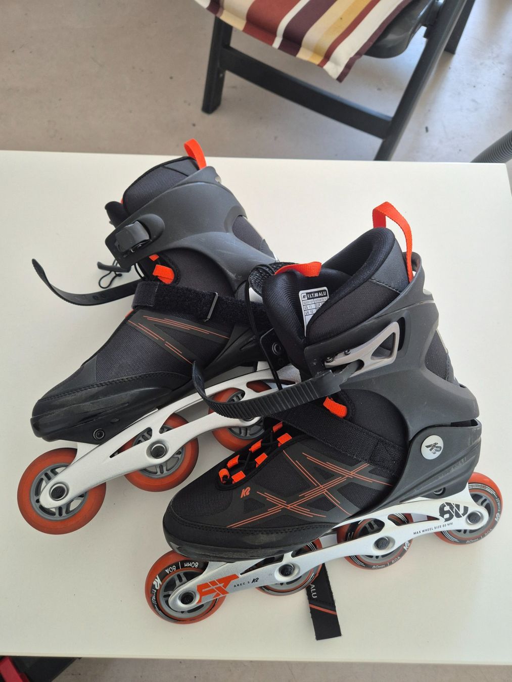 K2 Pattini in linea & Pattini a rotelle: Herren Inline Skates K2 F.I.T. 80 Alu. Gr.44,5 – Usato da Pratval venduto da jonwayne