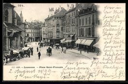 AK Lausanne, Place Saint-Francois, 1899