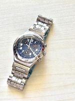 Swatch Irony Chronograph Herrenuhr blau Edelstahl 