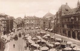 Basel Markt Straßenbahnen Tram tramways