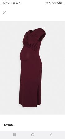 Neues Jerseykleid Bordeaux Anna Field Mama Grösse S