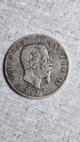 Pièce ancienne Italie 5 Lire Argent 1872 Vittorio Emanuel...