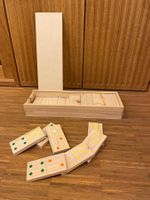 Holz Domino Spiel, neuwertig, komplett, mit Schachtel!