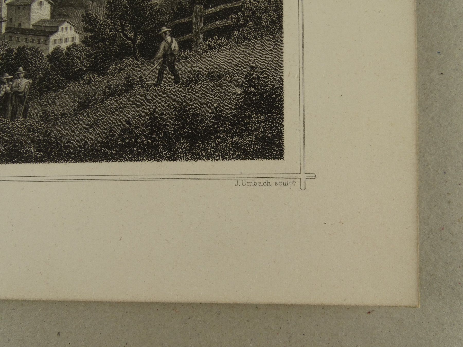 Incisioni: GLARUS, STAHLSTICH NACH ROHBOCK 1870 – Usato da Grüningen venduto da Kartensammler 6
